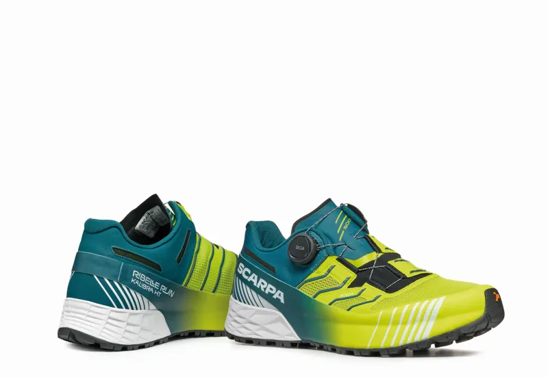 Scarpa Mens Ribelle Run Kalibra HT Shoes - Lime Green-Deep Lagoon-4
